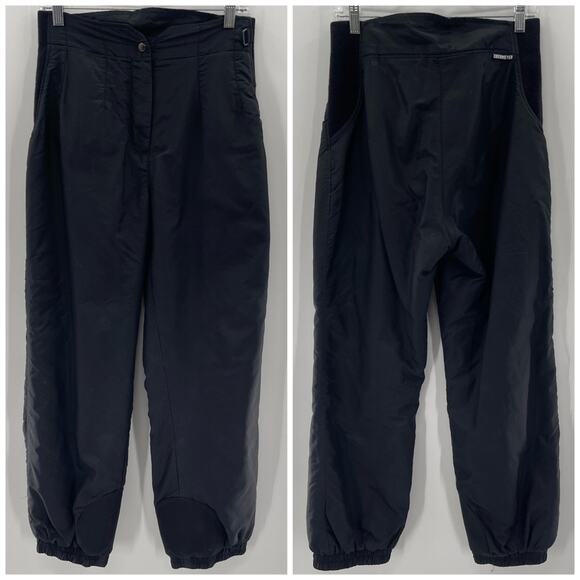 Obermeyer Vintage Sugarbush High Waisted Straight Leg Black Ski Snowpants Size 8 - Picture 1 of 11
